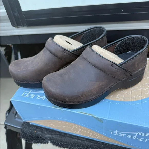 Dansko | Shoes | Dansko Dark Brown Leather Slipon Clogs  display picture 1